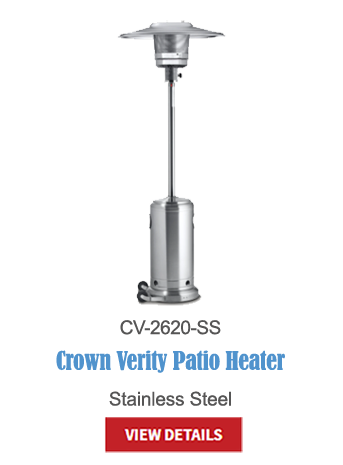 crown verity propane stainless steel patio heater
